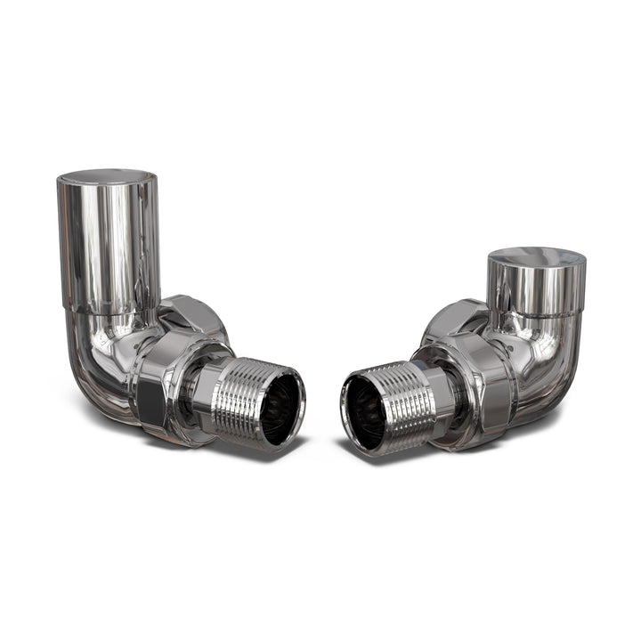 Round - Chrome Radiator Valve Corner Polished 15mm