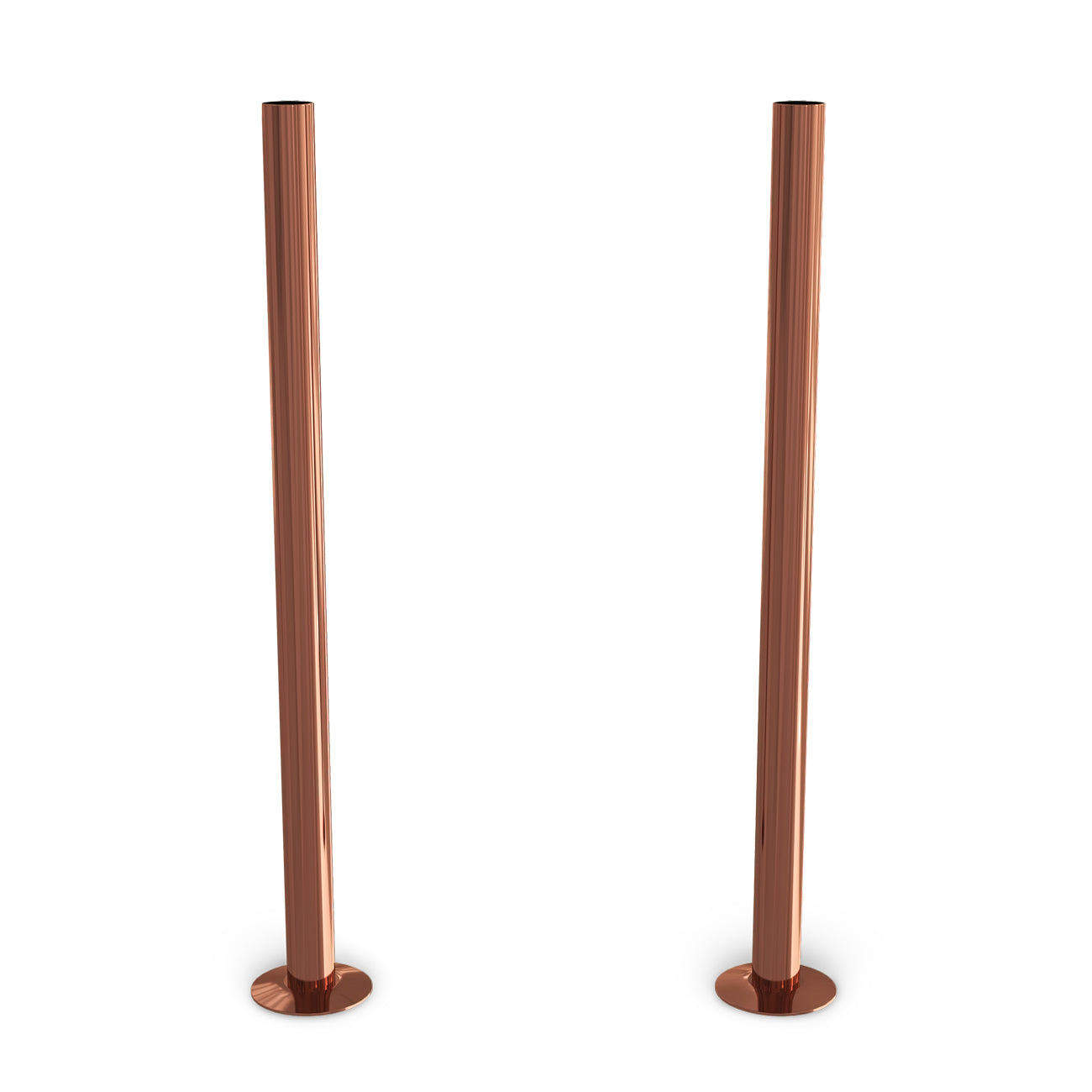 Talus - Copper Polished Pipe Covers 300mm