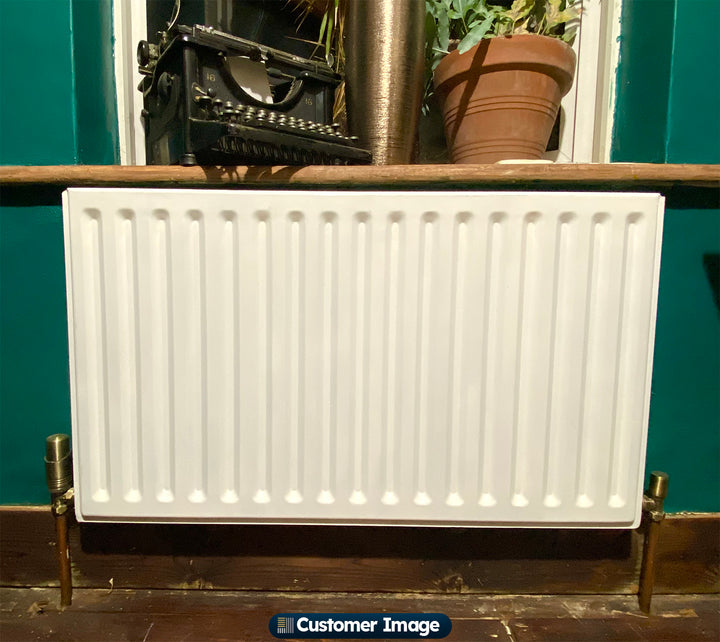 Talus Bold - Antique Brass Thermostatic Radiator Valve & Installation Kit Angled 15mm