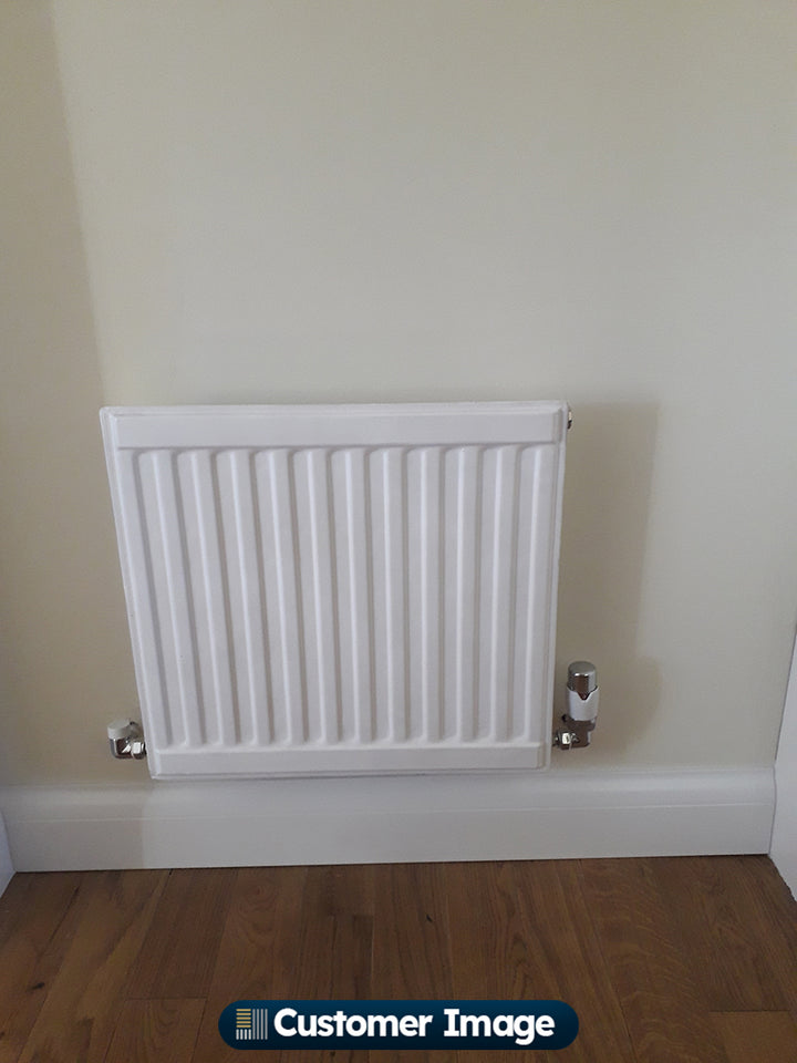 Talus Flair - Thermostatic Radiator Valve & Accessory Kit - White Corner 15mm