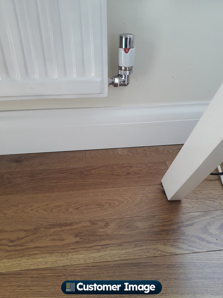 Talus Flair - Thermostatic Radiator Valve & Accessory Kit - White Corner 15mm