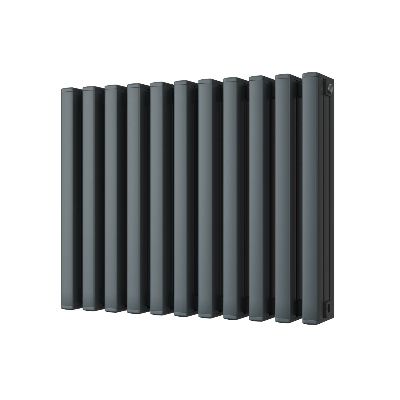 Temple - Anthracite Square Tube Column Radiator H600mm x W730mm