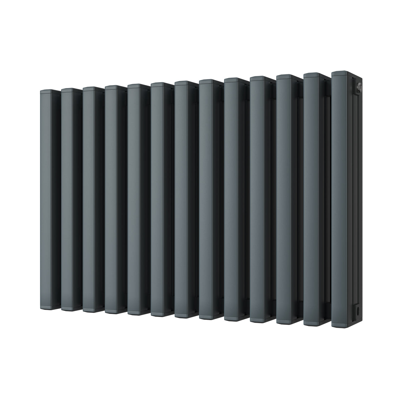 Temple - Anthracite Square Tube Column Radiator H600mm x W886mm
