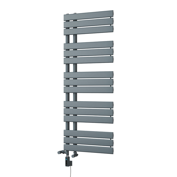Tristan - Anthracite Dual Fuel Towel Rail H1292mm x W500mm Thermostatic WIFI