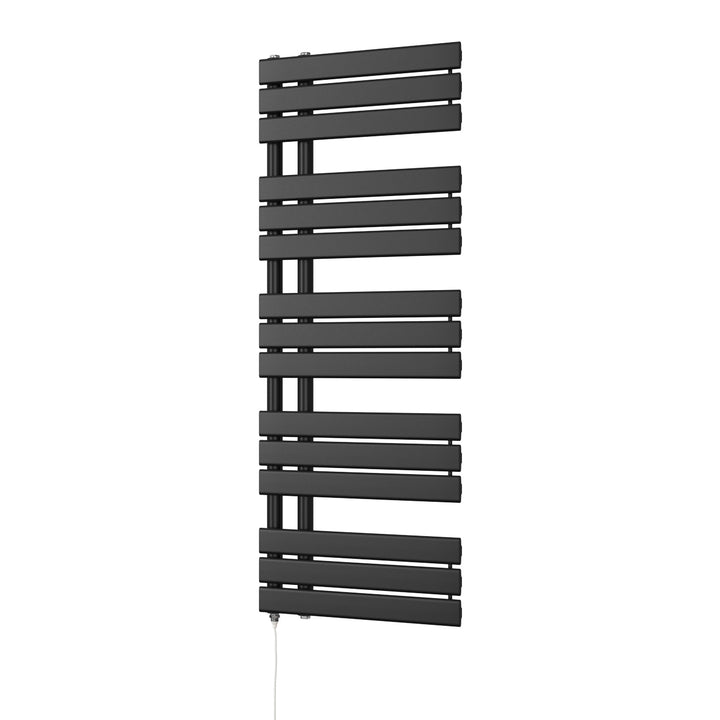 Tristan - Black Electric Towel Rail H1292mm x W500mm 500w Standard