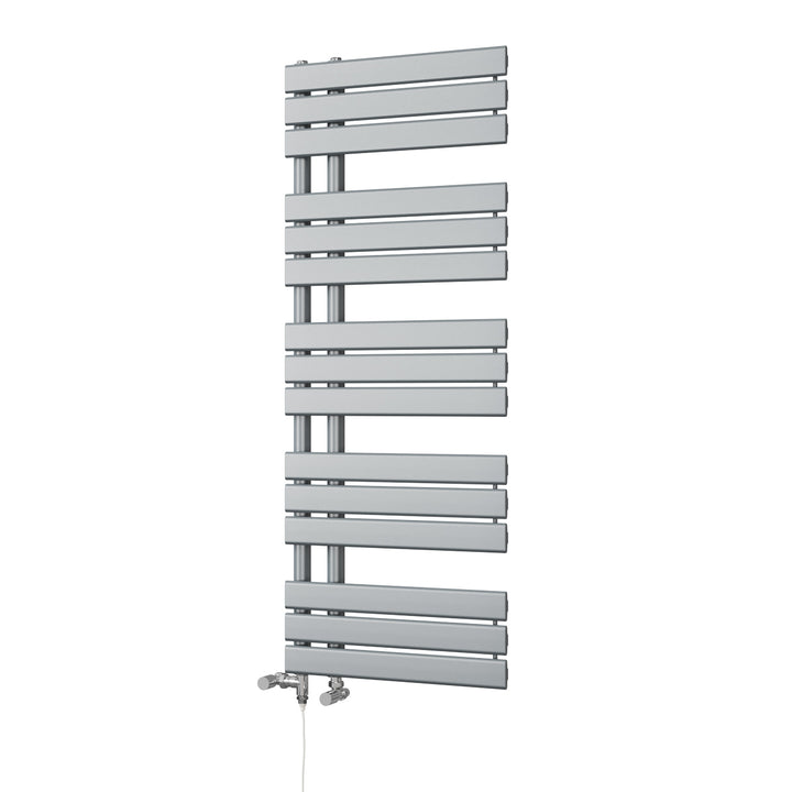 Tristan - Silver Dual Fuel Towel Rail H1292mm x W500mm Standard