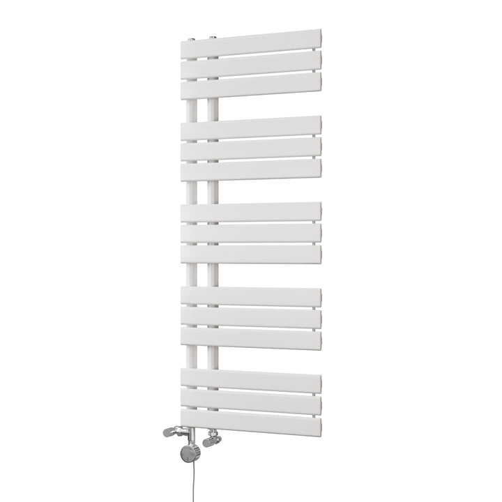 Tristan - White Dual Fuel Towel Rail H1292mm x W500mm Thermostatic