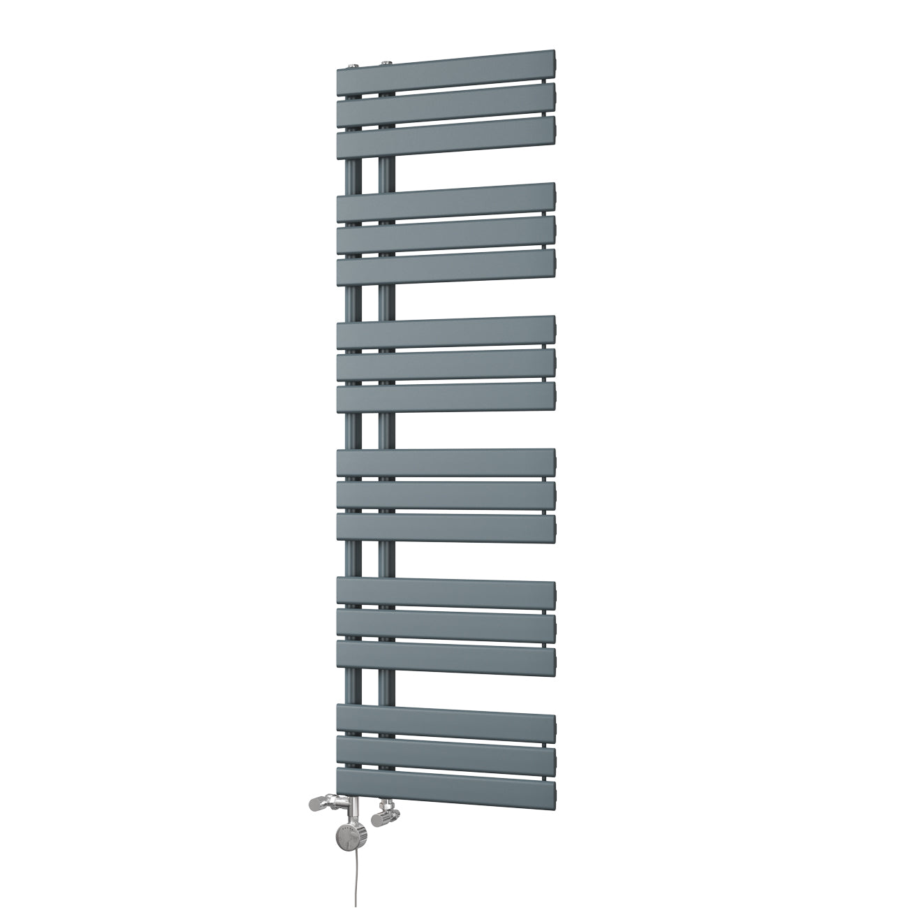 Tristan - Anthracite Dual Fuel Towel Rail H1564mm x W500mm Thermostatic