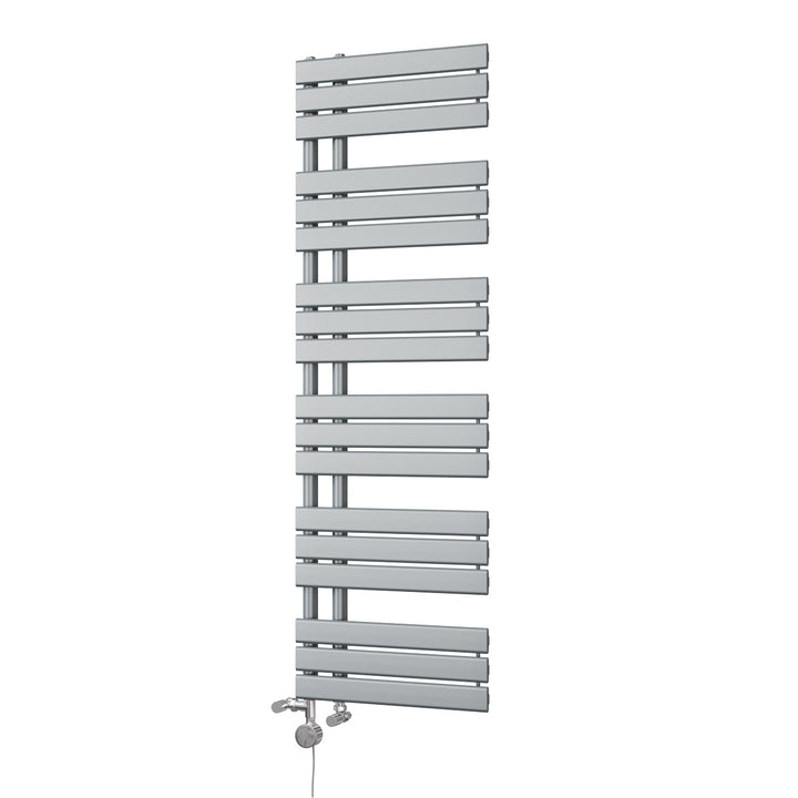 Tristan - Silver Dual Fuel Towel Rail H1564mm x W500mm Thermostatic