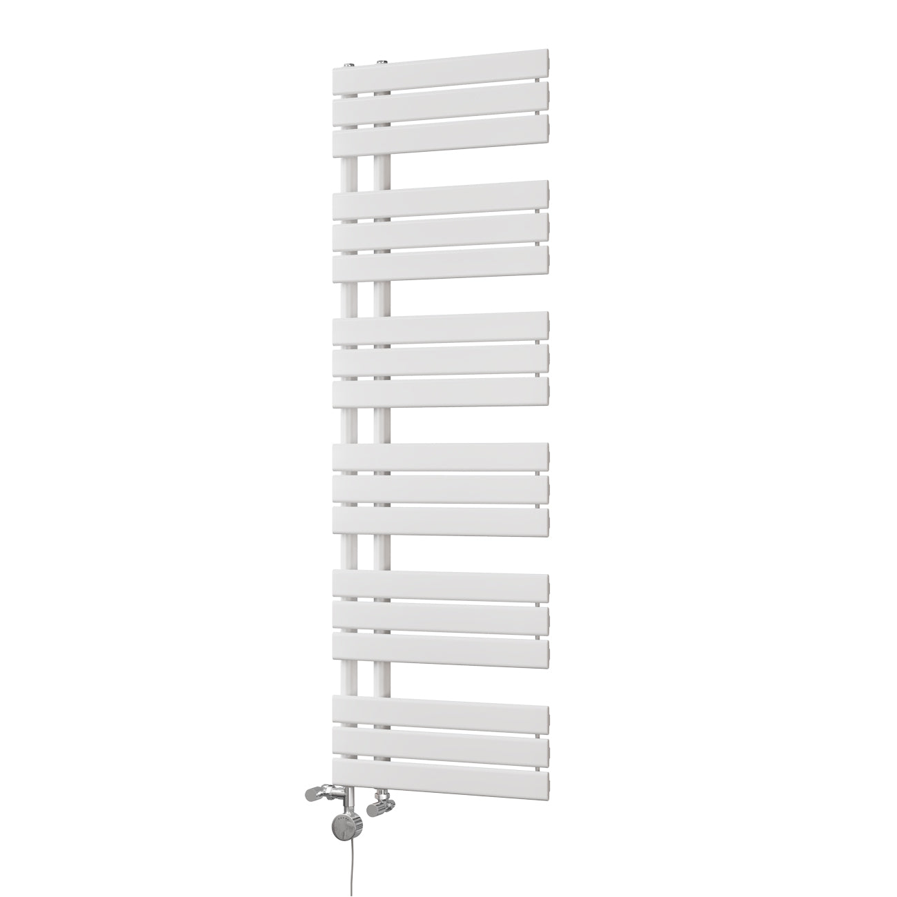 Tristan - White Dual Fuel Towel Rail H1564mm x W500mm Thermostatic