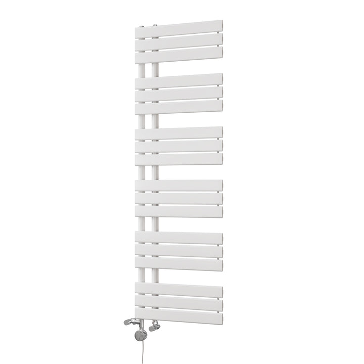 Tristan - White Dual Fuel Towel Rail H1564mm x W500mm Thermostatic