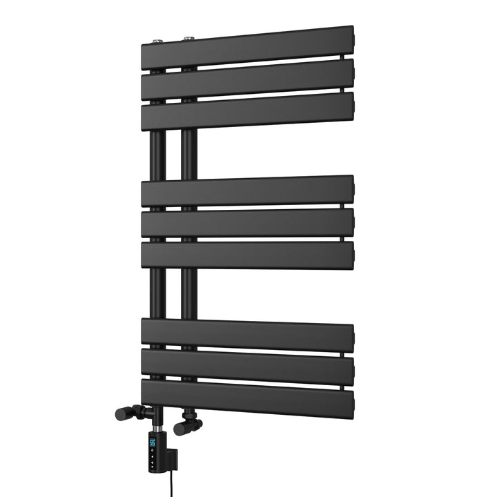 Tristan - Black Dual Fuel Towel Rail H816mm x W500mm Thermostatic WIFI