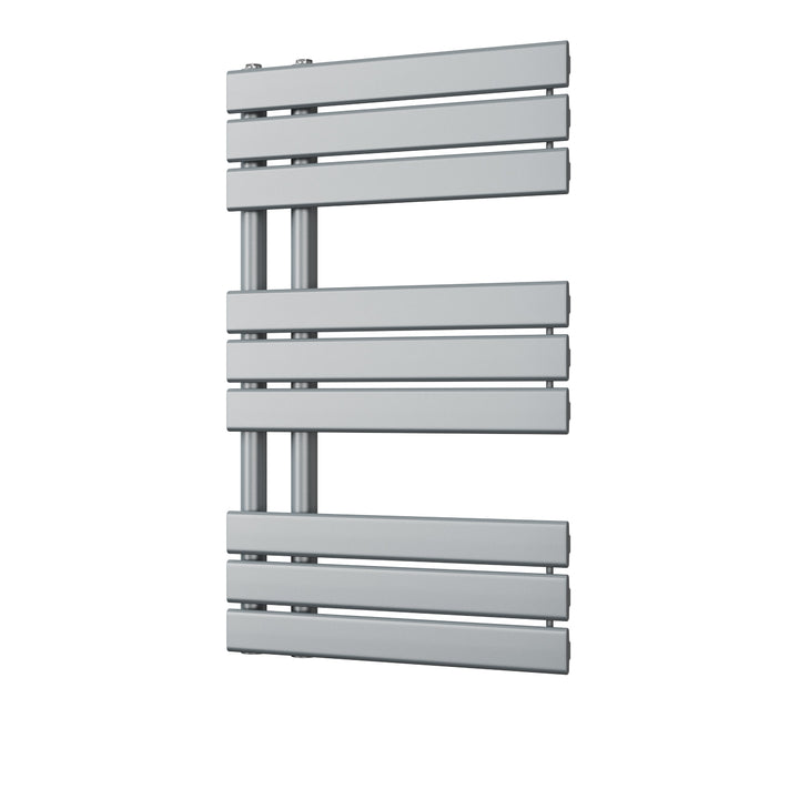 Tristan - Silver Towel Radiator - H816mm x W500mm