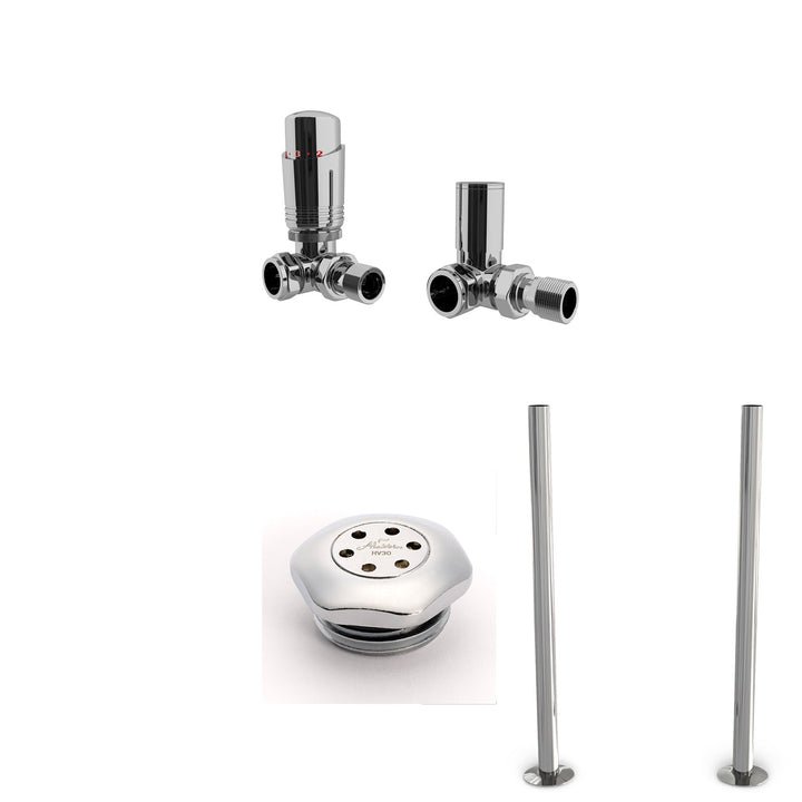 Talus Bold - Thermostatic Radiator Valve & Accessory Kit - Chrome Corner 15mm
