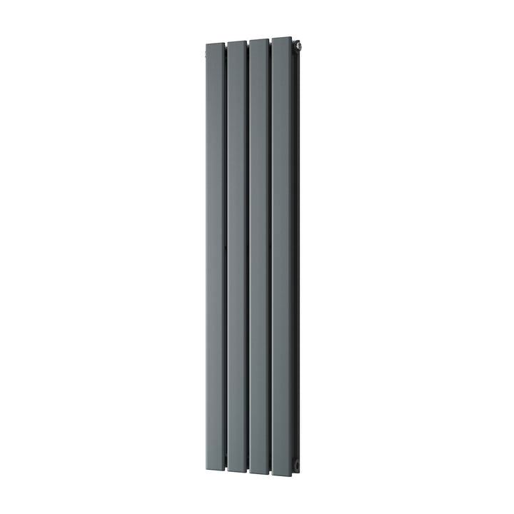 Typhoon - Anthracite Designer Radiator H1200mm x W272mm Double Panel - Feet Included
