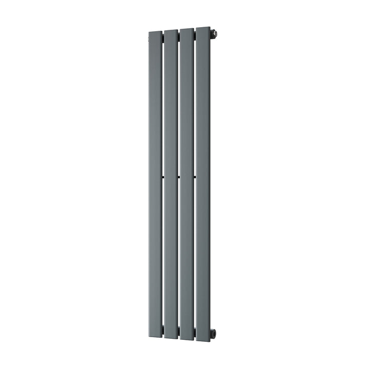 Typhoon - Anthracite Designer Radiator H1200mm x W272mm Single Panel - Feet Included