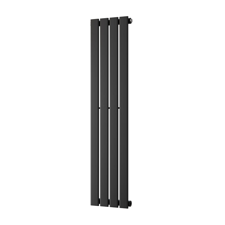 Typhoon - Black Designer Radiator H1200mm x W272mm Single Panel - Feet Included