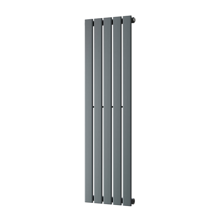 Typhoon - Anthracite Designer Radiator H1200mm x W340mm Single Panel - Feet Included