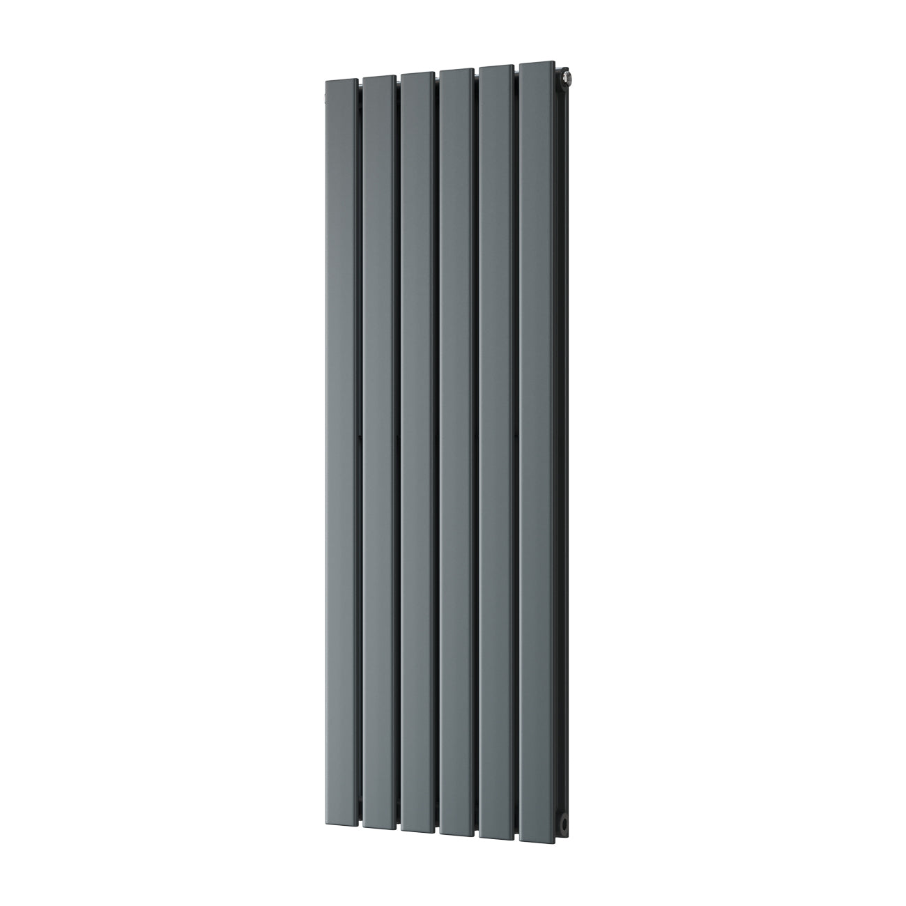 Typhoon - Anthracite Designer Radiator H1200mm x W408mm Double Panel - Feet Included