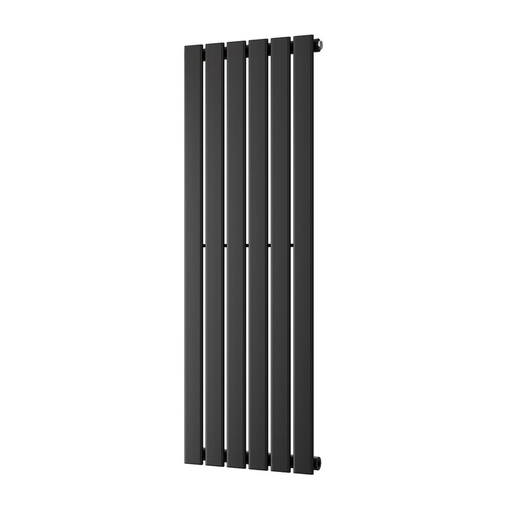 Typhoon - Black Designer Radiator H1200mm x W408mm Single Panel - Feet Included
