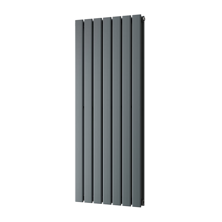 Typhoon - Anthracite Designer Radiator H1200mm x W476mm Double Panel - Feet Included