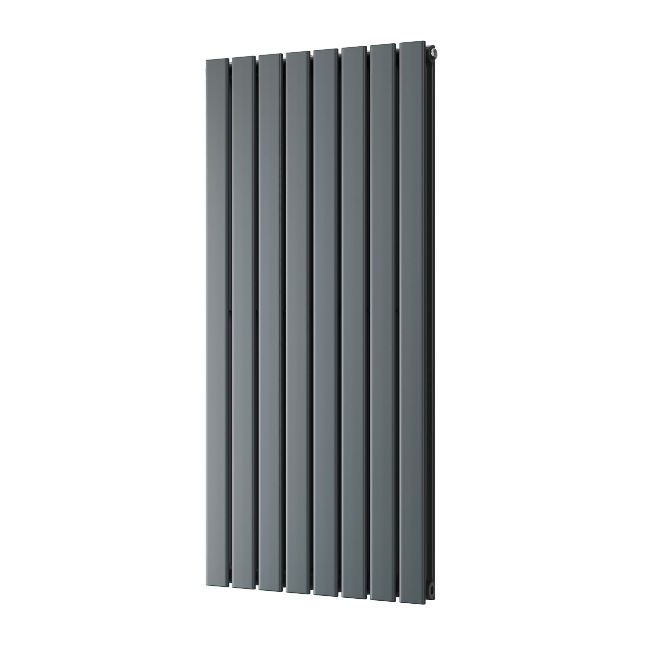 Typhoon - Anthracite Designer Radiator H1200mm x W544mm Double Panel - Feet Included