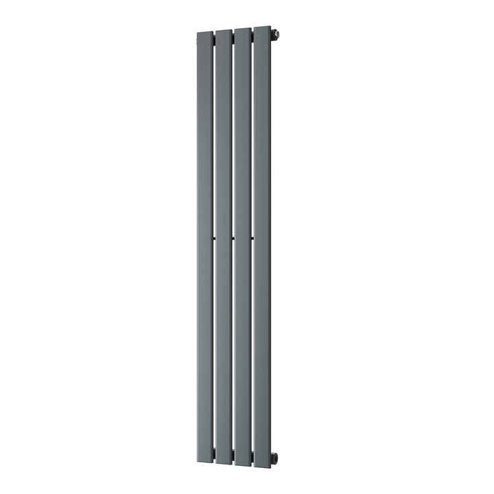 Typhoon - Anthracite Designer Radiator H1400mm x W272mm Single Panel - Feet Included