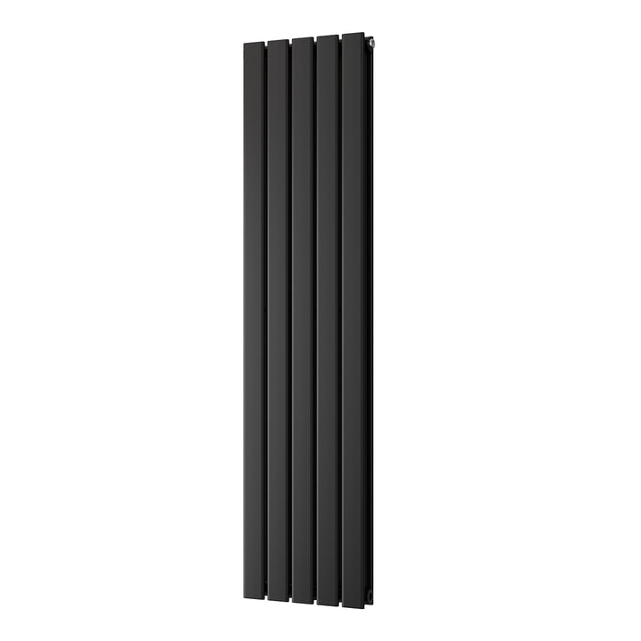 Typhoon - Black Vertical Radiator H1400mm x W340mm Double Panel