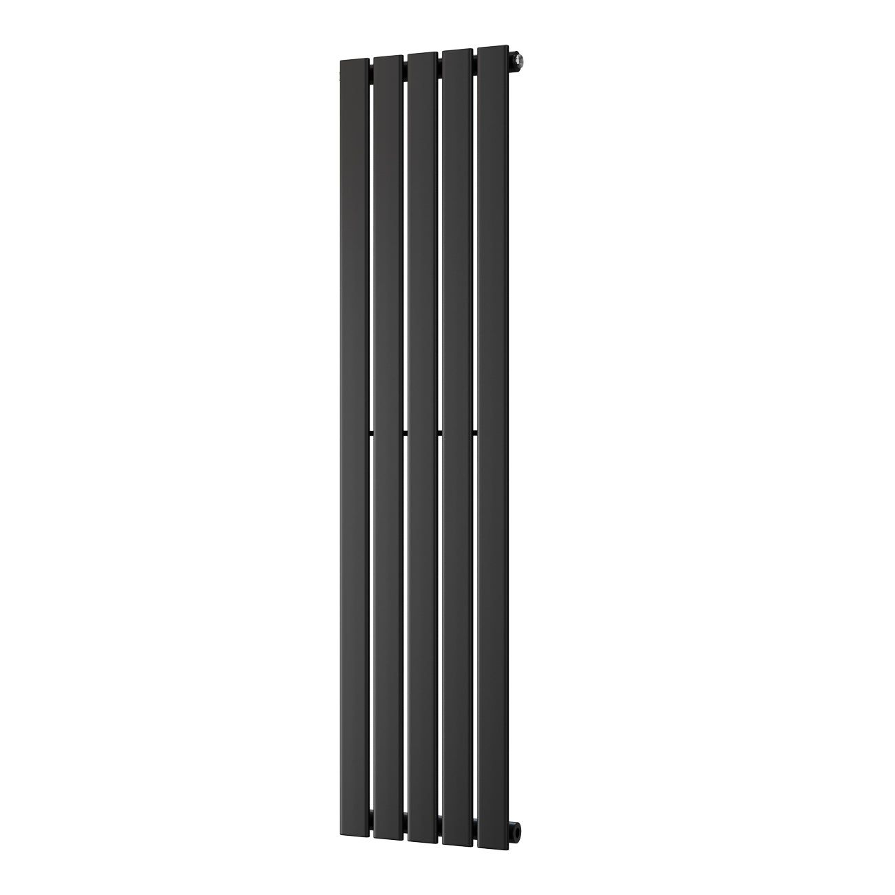 Typhoon - Black Designer Radiator H1400mm x W340mm Single Panel - Feet Included