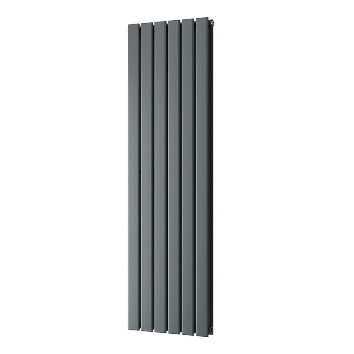 Typhoon - Anthracite Vertical Radiator H1400mm x W408mm Double Panel