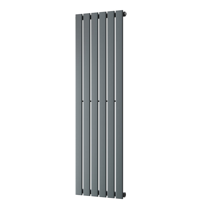 Typhoon - Anthracite Designer Radiator H1400mm x W408mm Single Panel - Feet Included