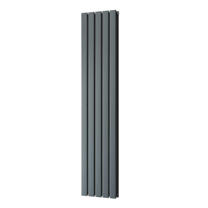 Typhoon - Anthracite Designer Radiator H1600mm x W340mm Double Panel - Feet Included