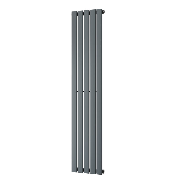 Typhoon - Anthracite Designer Radiator H1600mm x W340mm Single Panel - Feet Included
