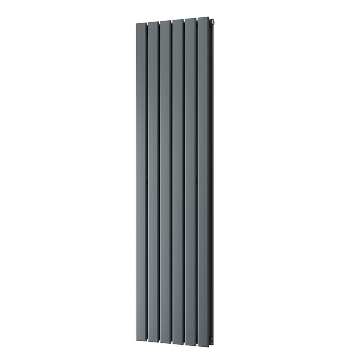Typhoon - Anthracite Designer Radiator H1600mm x W408mm Double Panel - Feet Included