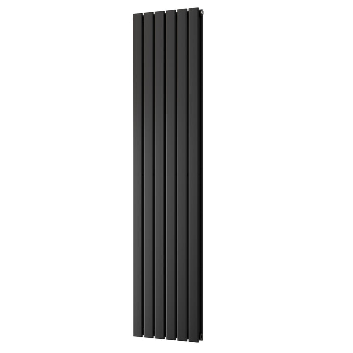 Typhoon - Black Designer Radiator H1800mm x W408mm Double Panel - Feet Included