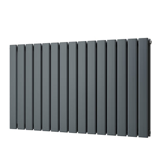 Typhoon matt anthracite horizontal double-panel radiator, 600mm high x 1020mm wide