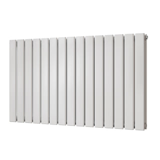 Typhoon gloss white horizontal double-panel radiator, 600mm high x 1020mm wide