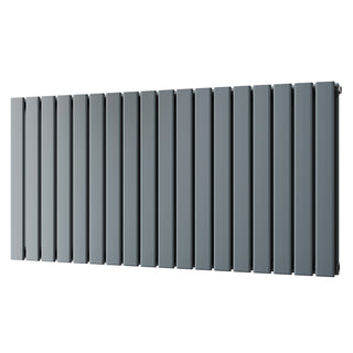 Typhoon matt anthracite horizontal double-panel radiator, 600mm high x 1224mm wide