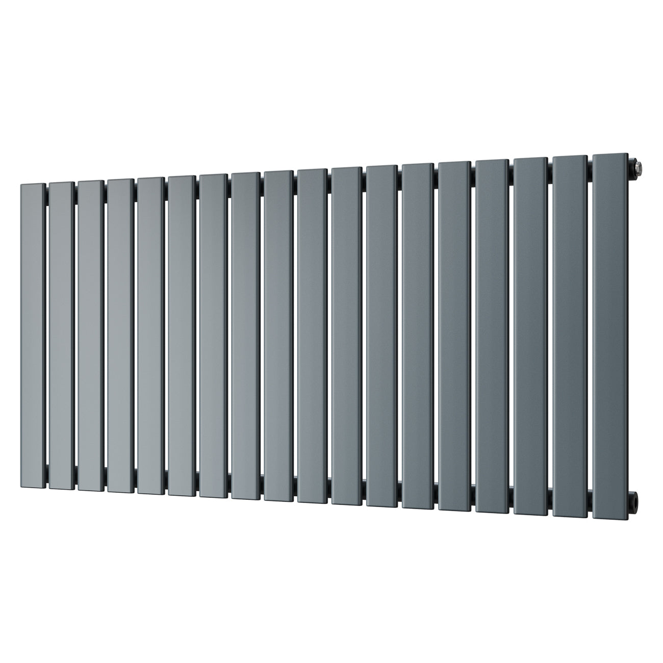 Typhoon - Anthracite Designer Radiator H600mm x W1224mm Single Panel - Feet Included