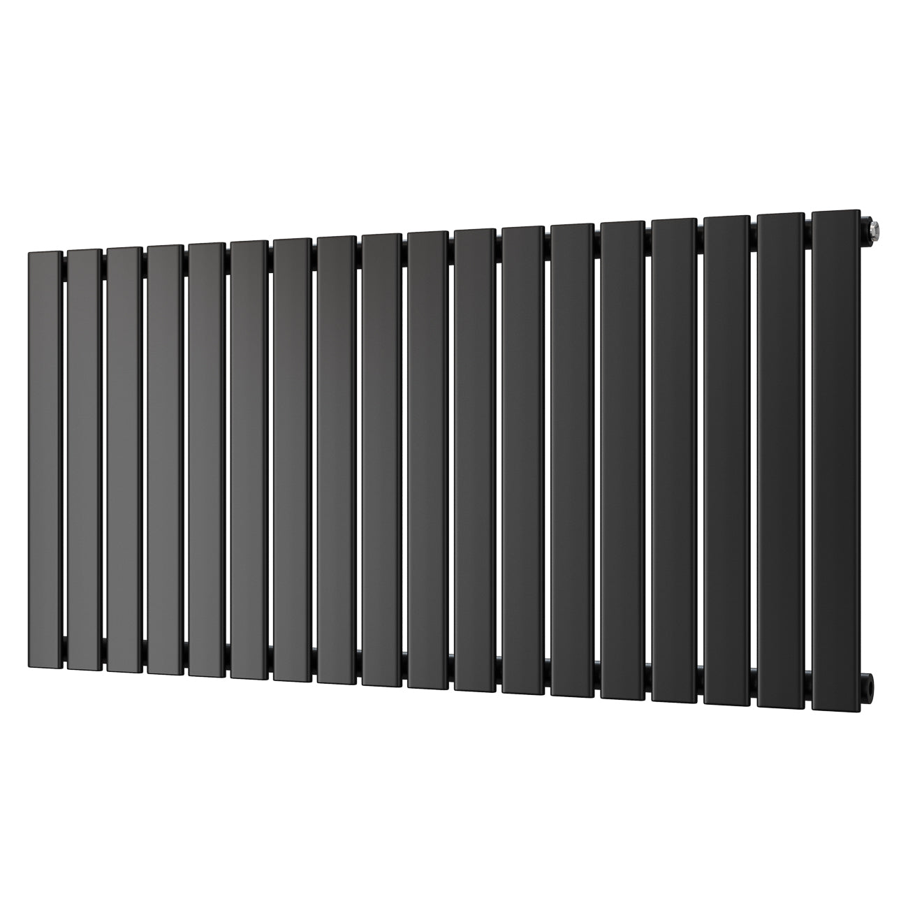 Typhoon - Black Designer Radiator H600mm x W1224mm Single Panel - Feet Included