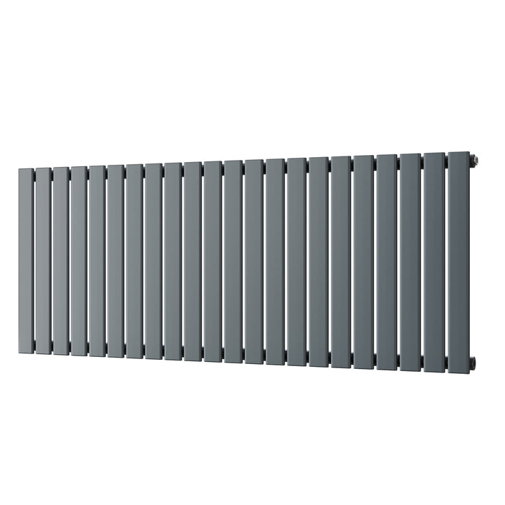 Typhoon - Anthracite Designer Radiator H600mm x W1496mm Single Panel - Feet Included