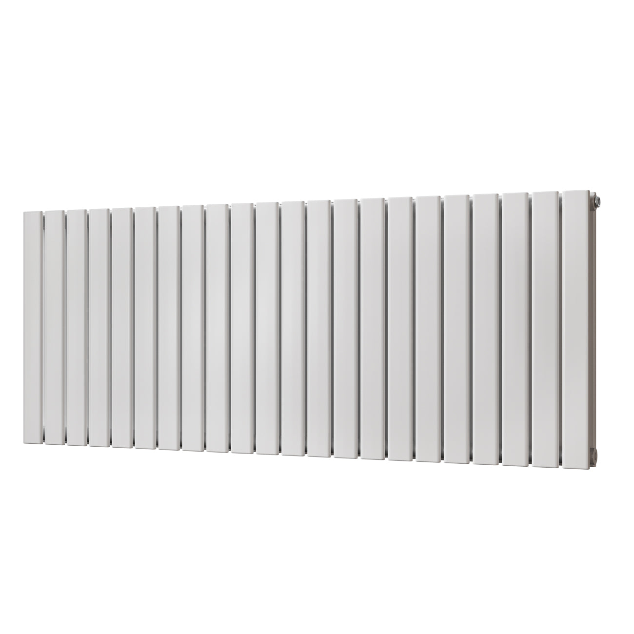 Typhoon - White Designer Radiator H600mm x W1496mm Double Panel - Feet Included