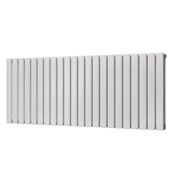Typhoon - White Designer Radiator H600mm x W1496mm Double Panel - Feet Included