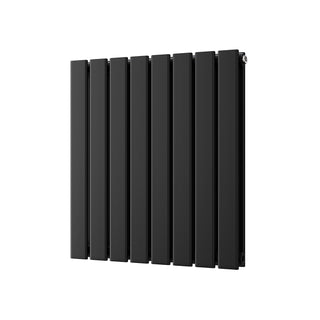 Typhoon matt black horizontal double-panel radiator, 600mm high x 544mm wide