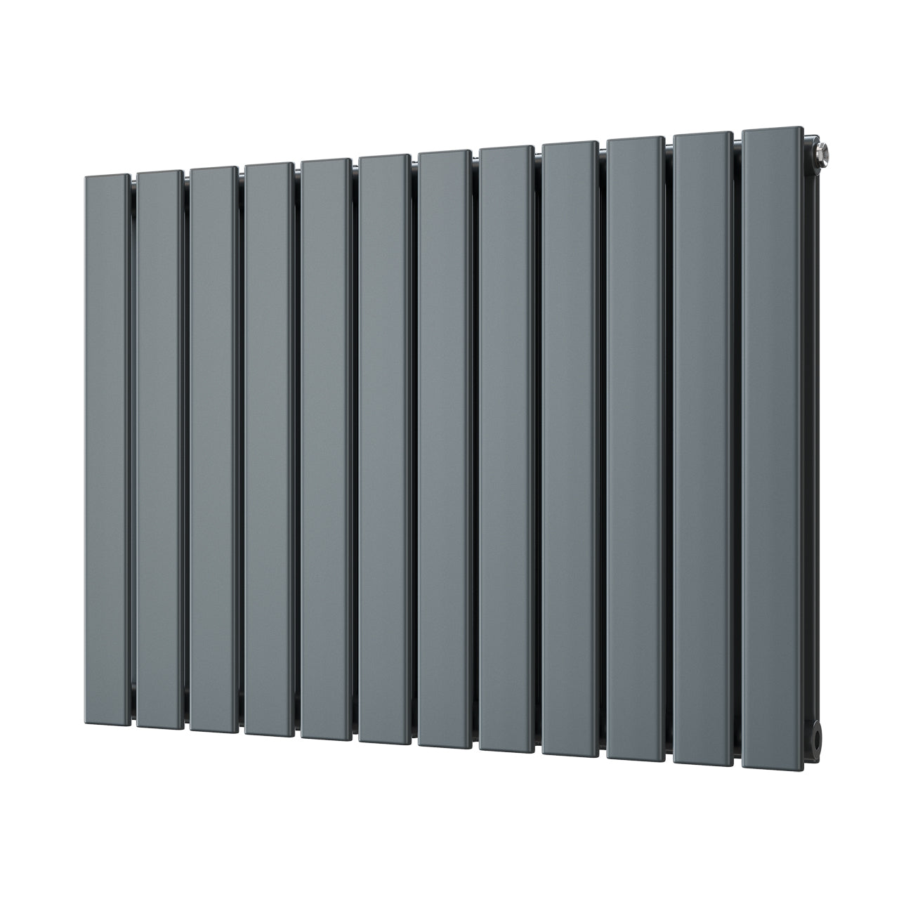 Typhoon - Anthracite Designer Radiator H600mm x W816mm Double Panel - Feet Included