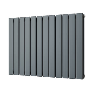 Typhoon matt anthracite horizontal double-panel radiator, 600mm high x 816mm wide