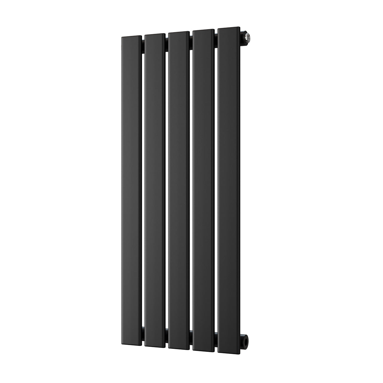 Typhoon - Black Designer Radiator H800mm x W340mm Single Panel - Feet Included