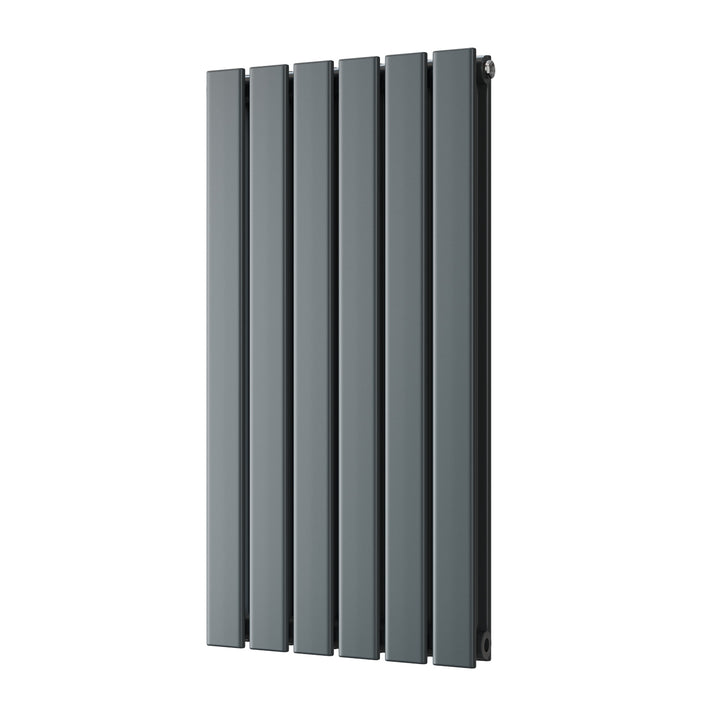 Typhoon - Anthracite Designer Radiator H800mm x W408mm Double Panel - Feet Included
