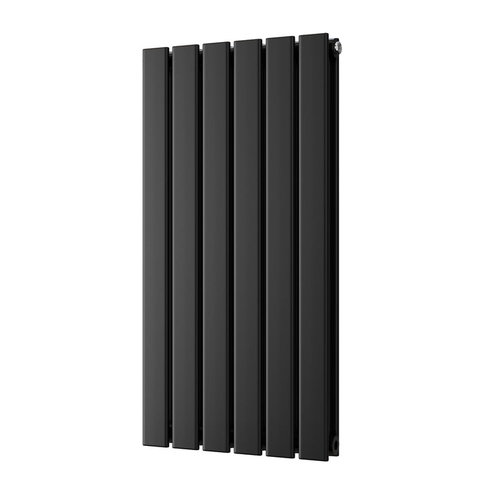Typhoon - Black Designer Radiator H800mm x W408mm Double Panel - Feet Included