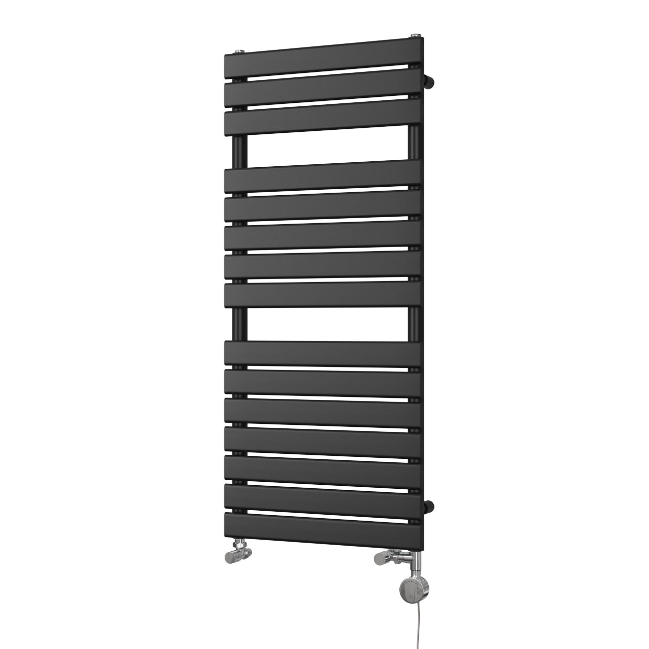 Typhoon - Black Dual Fuel Towel Rail H1156mm x W500mm Thermostatic
